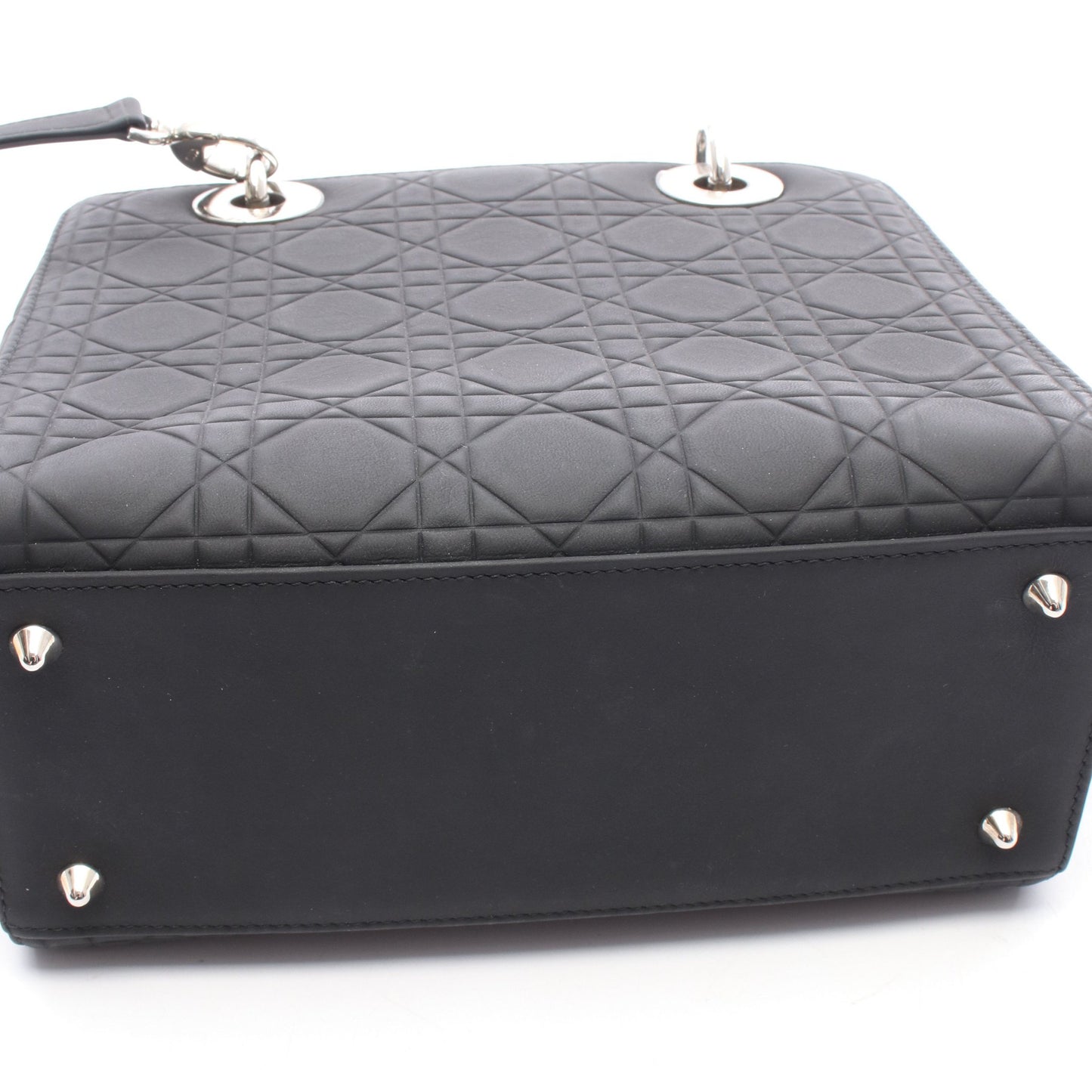 LADY DIOR レディディオール カナージュ 2WAY ハンドバッグ レザー ブラック クリスチャンディオール バッグ Christian Dior
