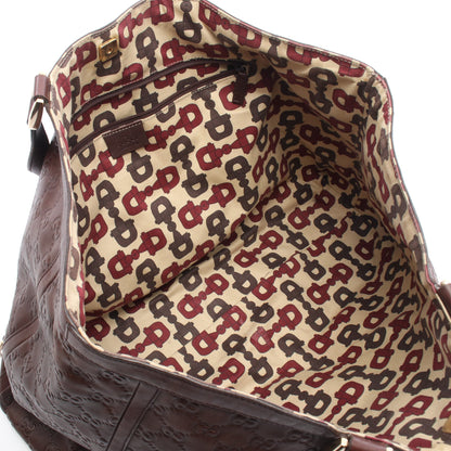 アビー グッチシマ ハンドバッグ トートバッグ レザー ダークブラウン グッチ バッグ GUCCI