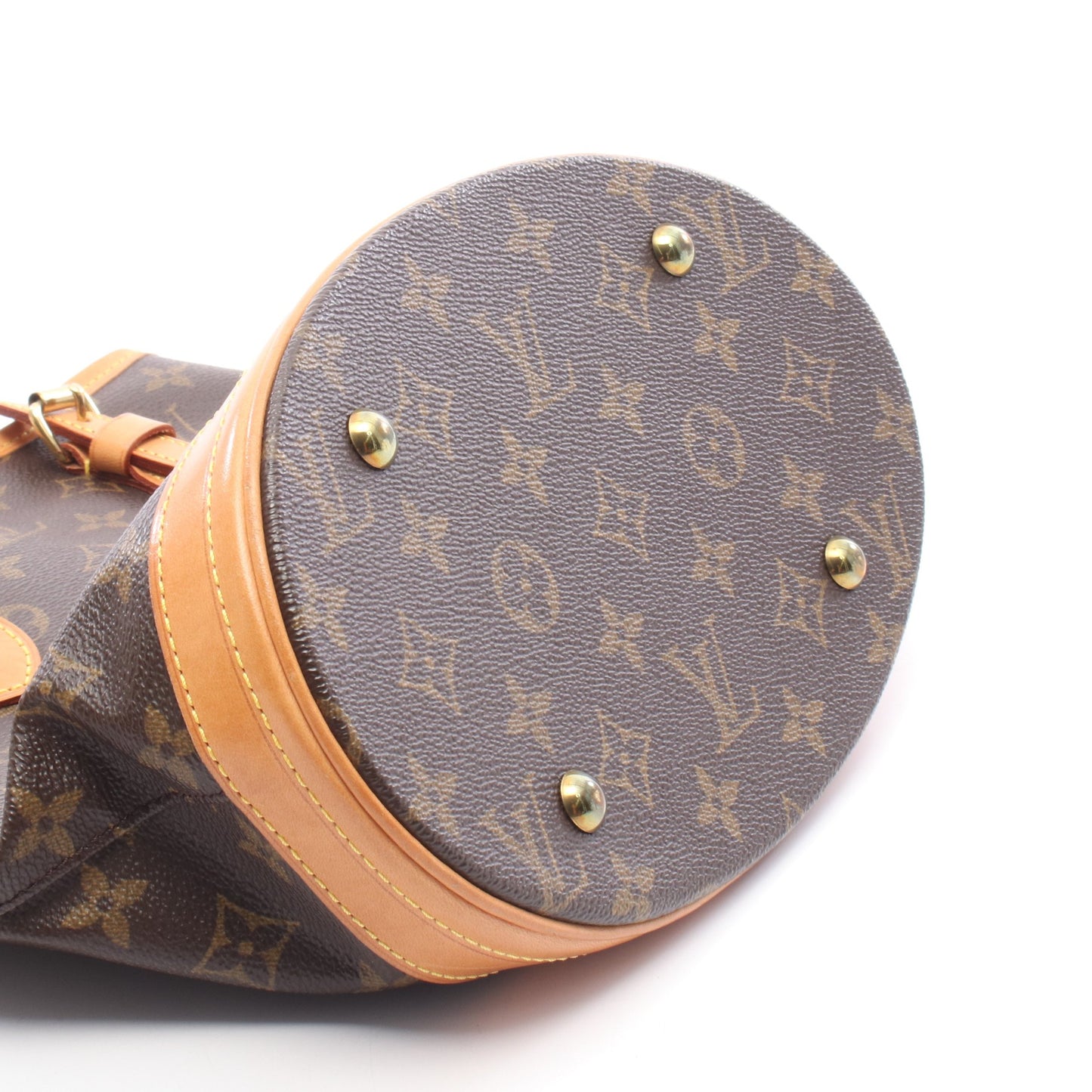 バケットPM モノグラム ハンドバッグ PVC レザー ブラウン ルイヴィトン バッグ LOUIS VUITTON