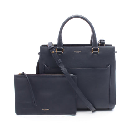 EAST SIDE イーストサイド ミディアム 2WAY ハンドバッグ レザー ネイビー サンローランパリ バッグ SAINT LAURENT PARIS