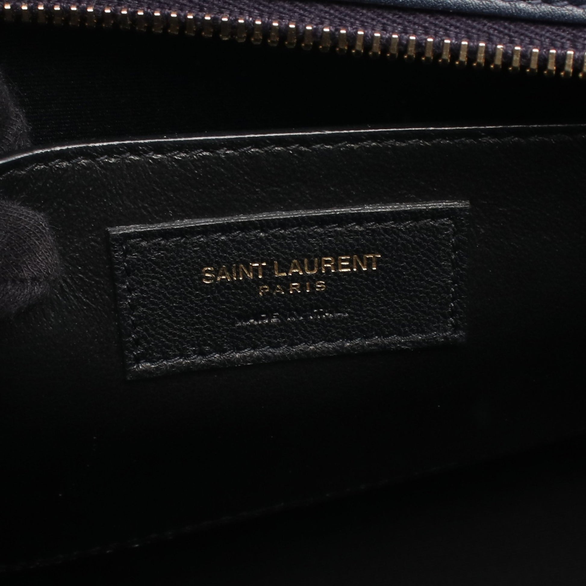 EAST SIDE イーストサイド ミディアム 2WAY ハンドバッグ レザー ネイビー サンローランパリ バッグ SAINT LAURENT PARIS