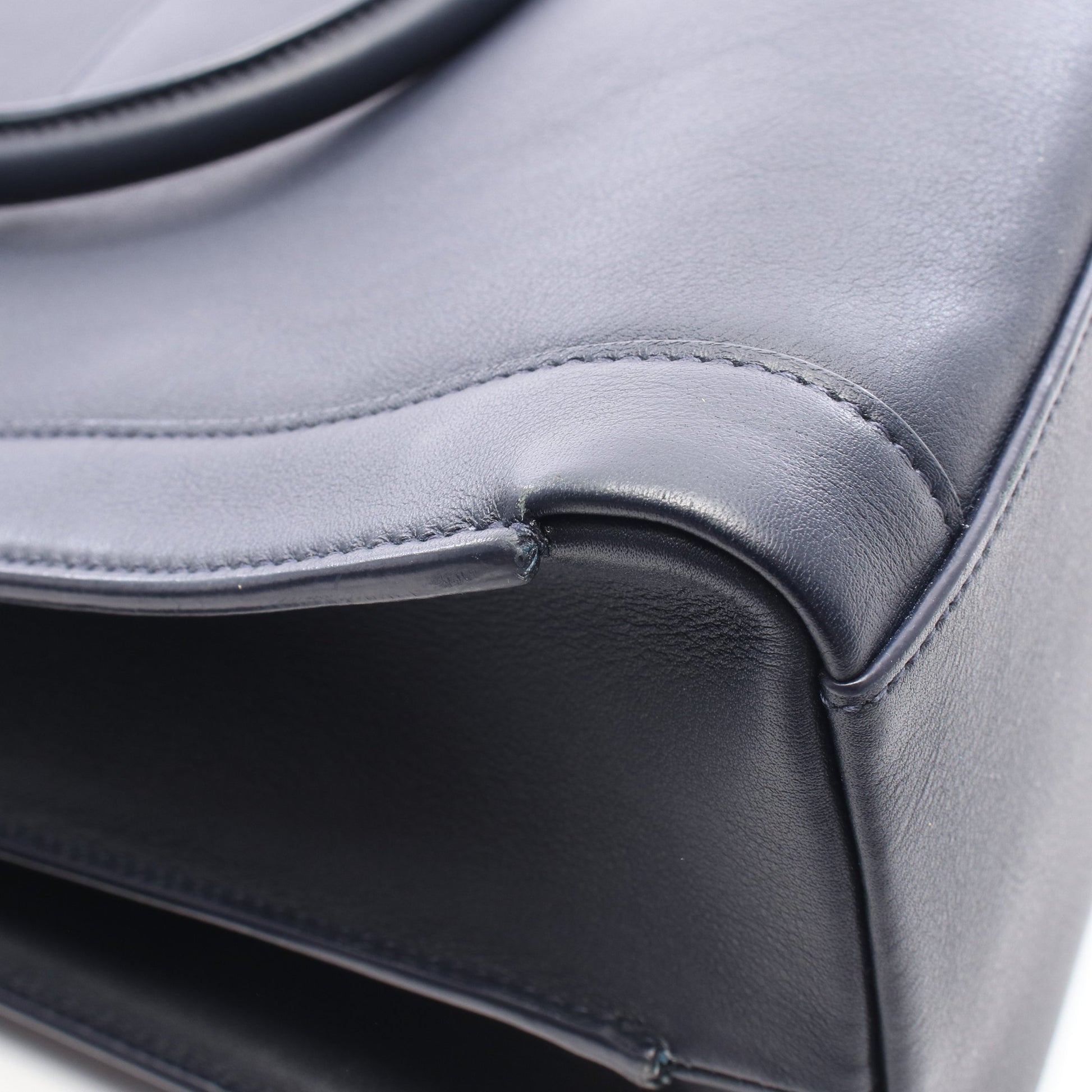 EAST SIDE イーストサイド ミディアム 2WAY ハンドバッグ レザー ネイビー サンローランパリ バッグ SAINT LAURENT PARIS