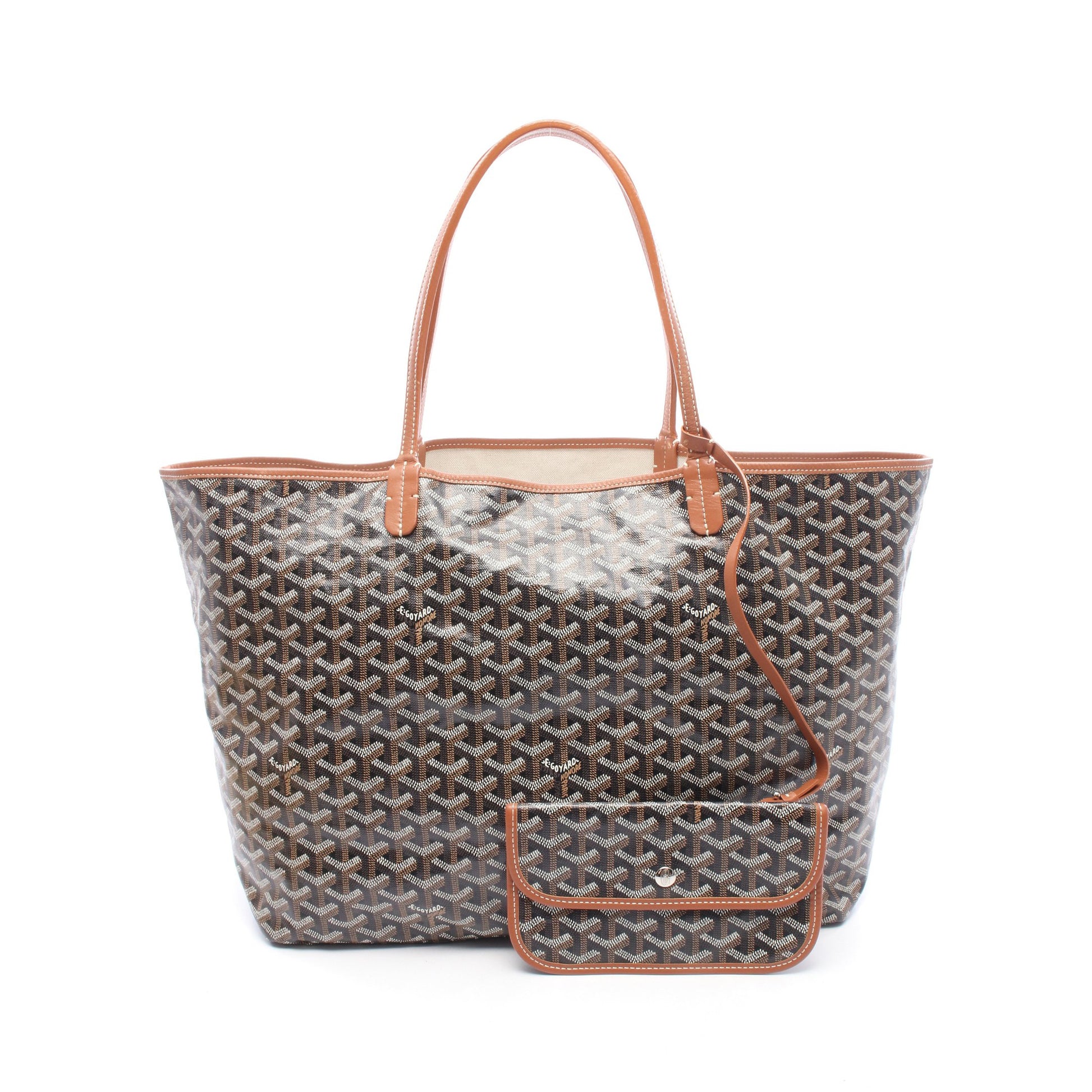 サンルイGM ハンドバッグ トートバッグ コーティングキャンバス レザー ブラック ブラウン ゴヤール バッグ GOYARD