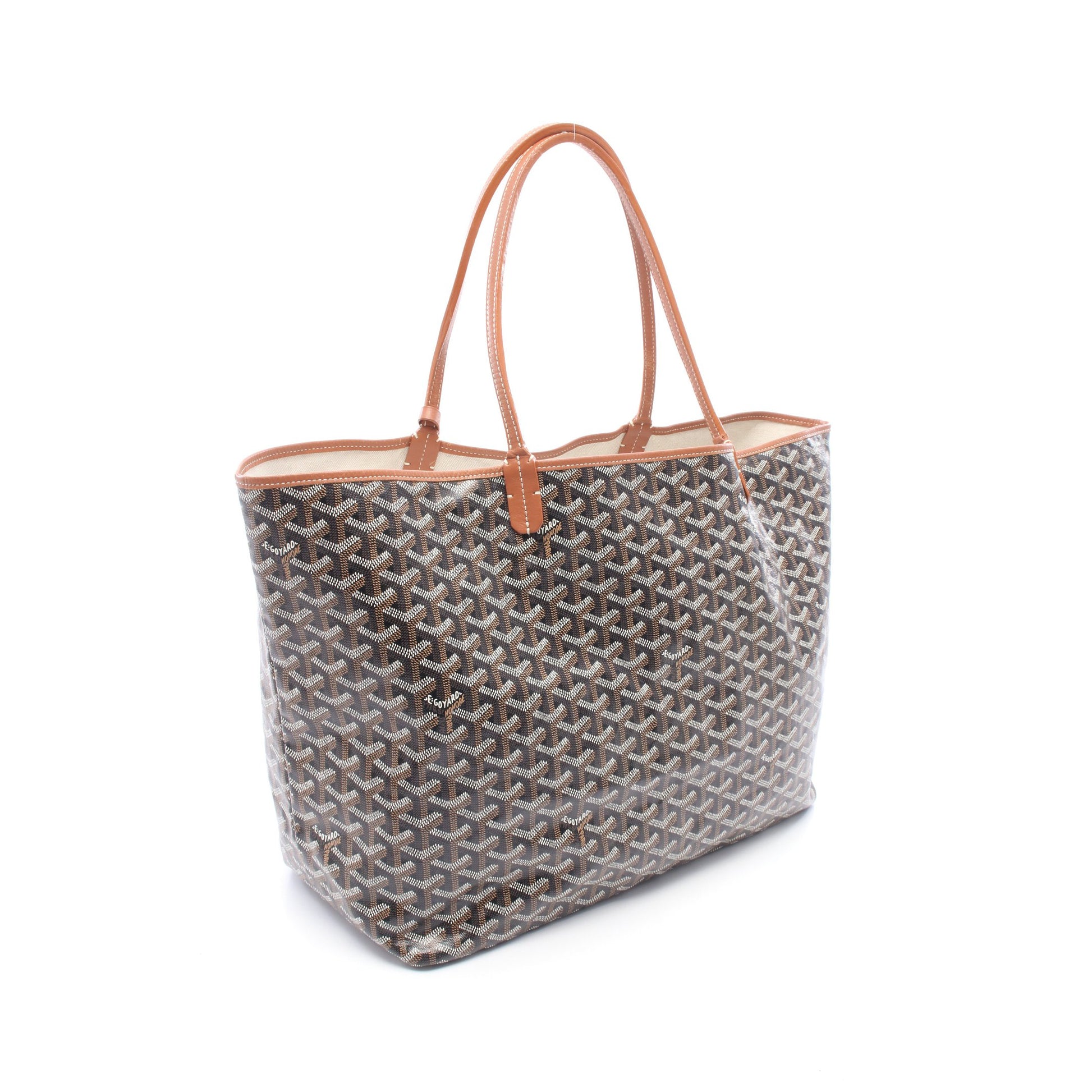 サンルイGM ハンドバッグ トートバッグ コーティングキャンバス レザー ブラック ブラウン ゴヤール バッグ GOYARD