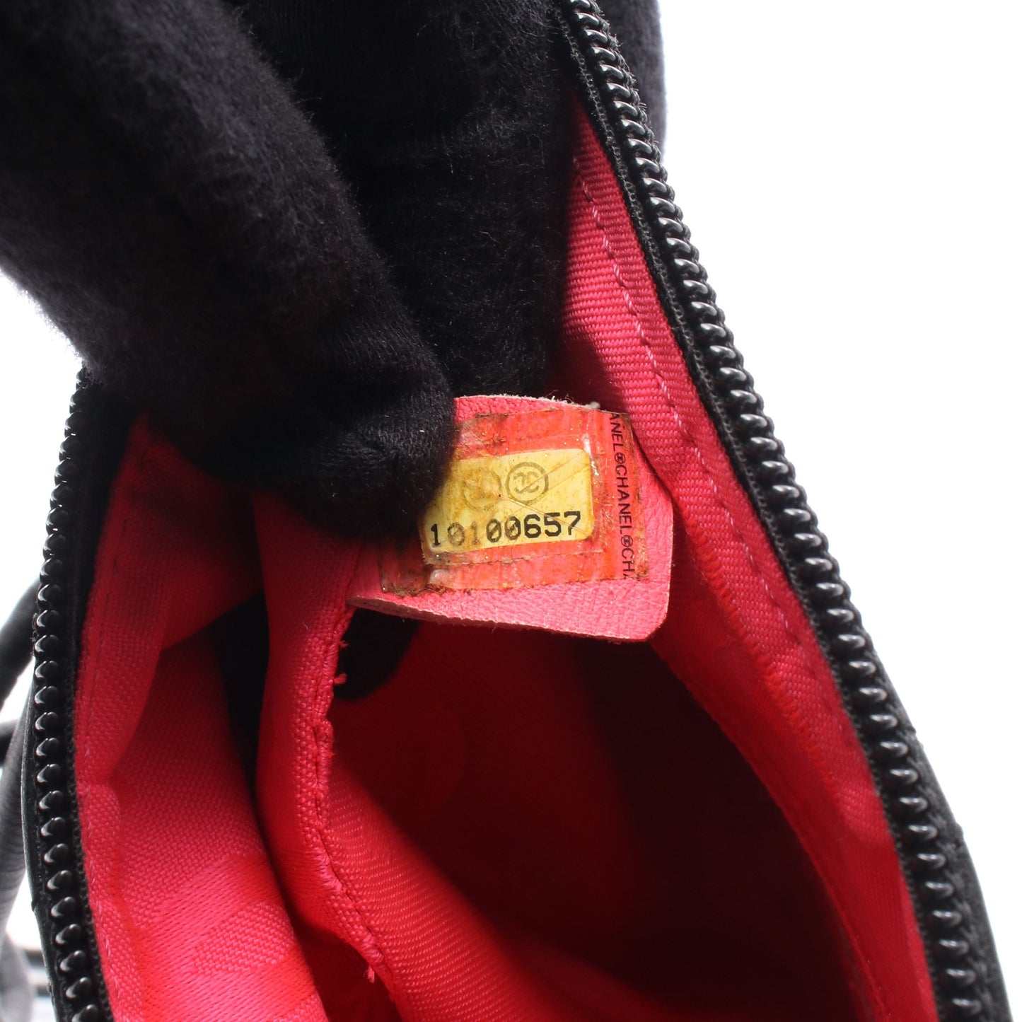 カンボンライン ショルダーバッグ レザー ブラック ホワイト シルバー金具 シャネル バッグ CHANEL