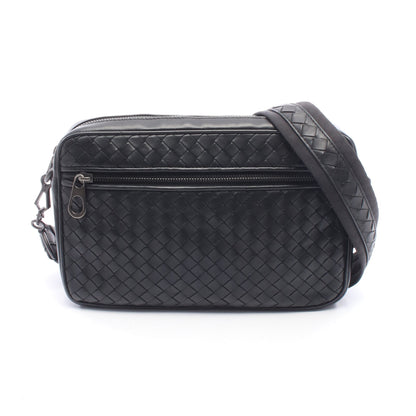 イントレチャート ショルダーバッグ レザー ブラック ボッテガヴェネタ バッグ BOTTEGA VENETA