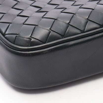イントレチャート ショルダーバッグ レザー ブラック ボッテガヴェネタ バッグ BOTTEGA VENETA