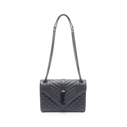 エンヴェロップ ミディアム チェーンショルダーバッグ レザー ブラック サンローランパリ バッグ SAINT LAURENT PARIS