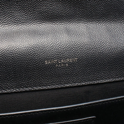 エンヴェロップ ミディアム チェーンショルダーバッグ レザー ブラック サンローランパリ バッグ SAINT LAURENT PARIS