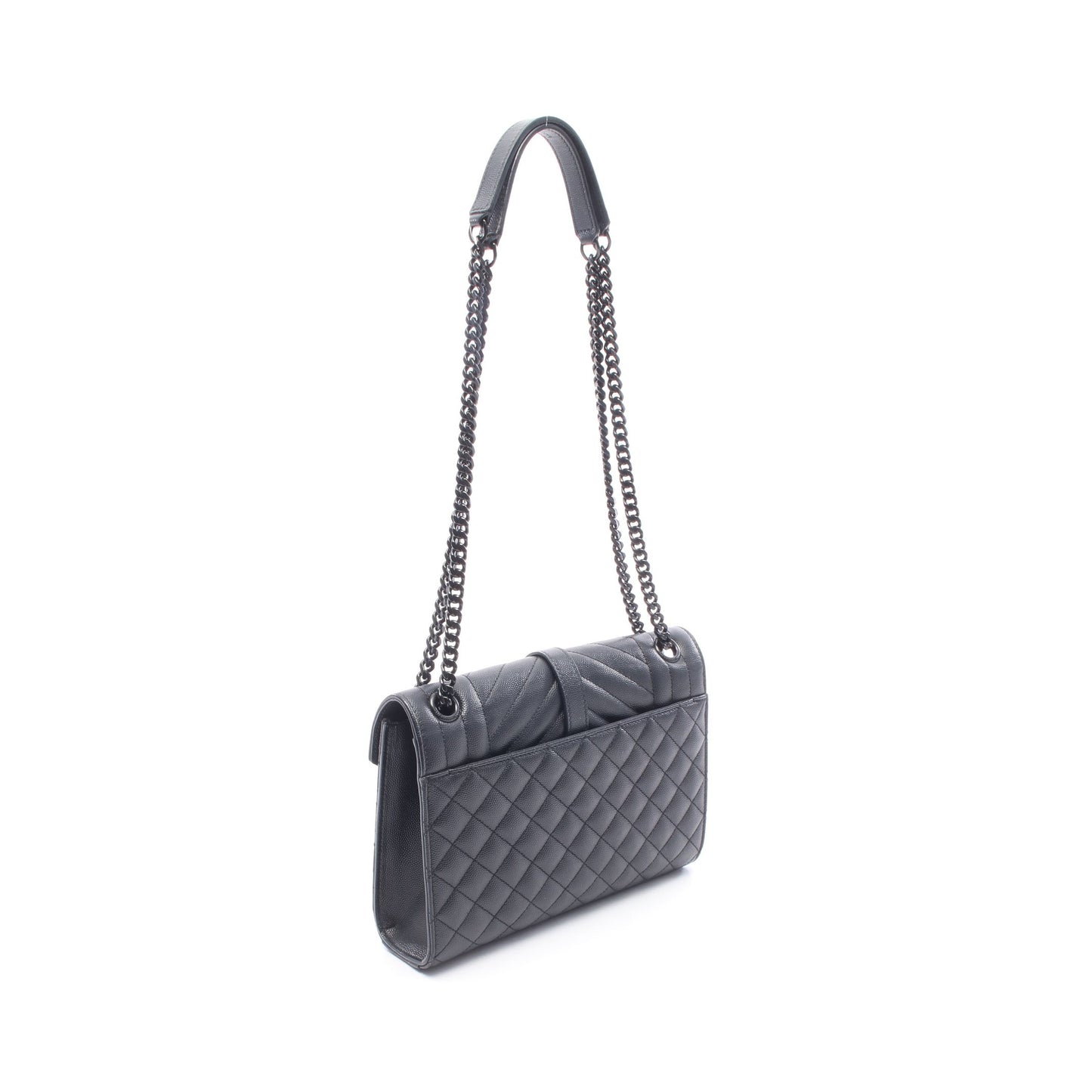 エンヴェロップ ミディアム チェーンショルダーバッグ レザー ブラック サンローランパリ バッグ SAINT LAURENT PARIS