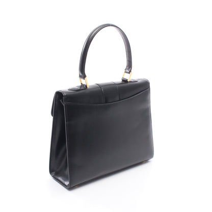 馬車金具 2WAY ハンドバッグ レザー ブラック セリーヌ バッグ CELINE