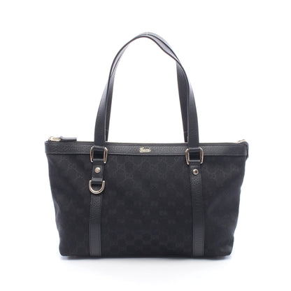 アビー ショルダーバッグ トートバッグ キャンバス レザー ブラック グッチ バッグ GUCCI