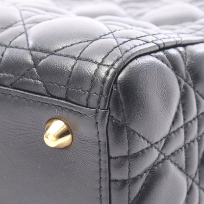 レディディオール ラージ カナージュ 2WAY ハンドバッグ レザー ブラック クリスチャンディオール バッグ Christian Dior