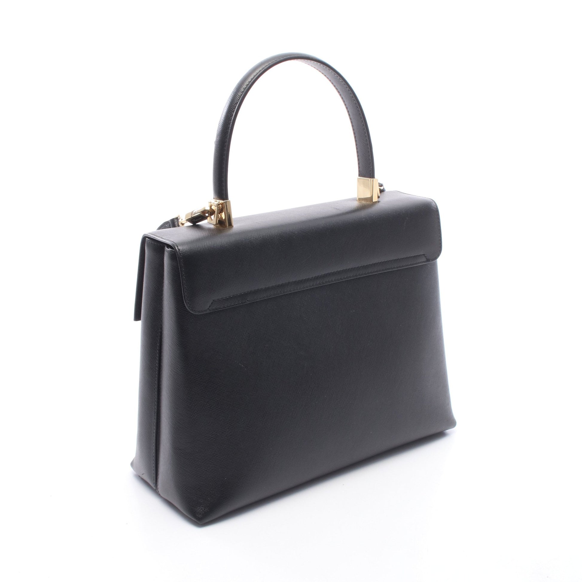 ガンチーニ 2WAY ハンドバッグ レザー ブラック サルヴァトーレフェラガモ バッグ Salvatore Ferragamo