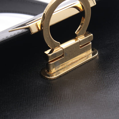 ガンチーニ 2WAY ハンドバッグ レザー ブラック サルヴァトーレフェラガモ バッグ Salvatore Ferragamo
