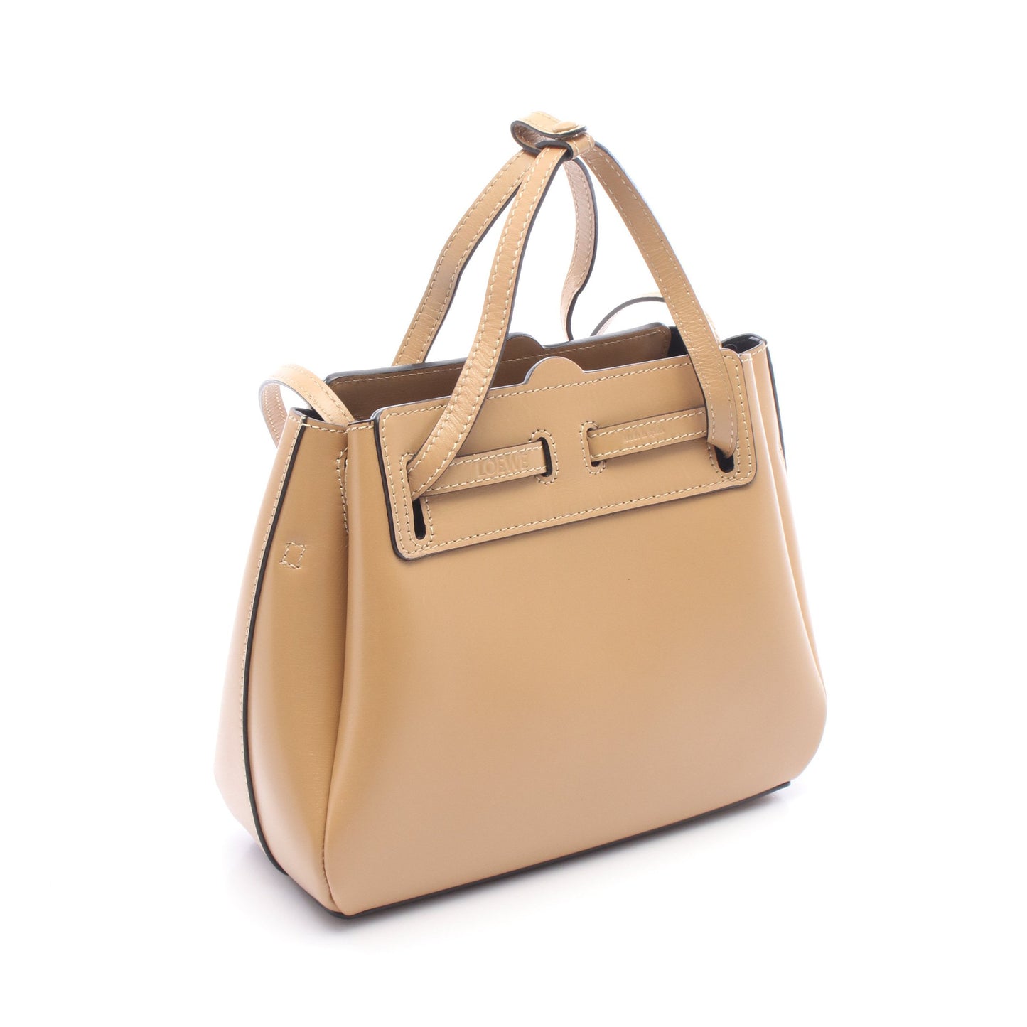 LAZO MINI BAG ラゾ ミニ ハンドバッグ レザー ベージュ ロエベ バッグ LOEWE