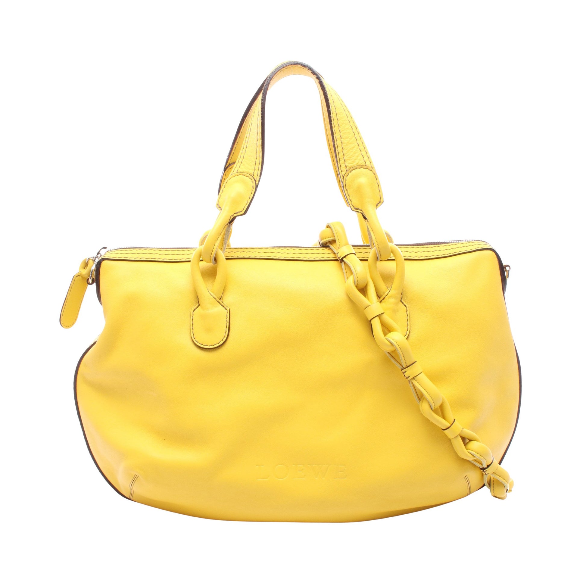 FIESTA フィエスタ 2WAY ハンドバッグ レザー イエロー ロエベ バッグ LOEWE