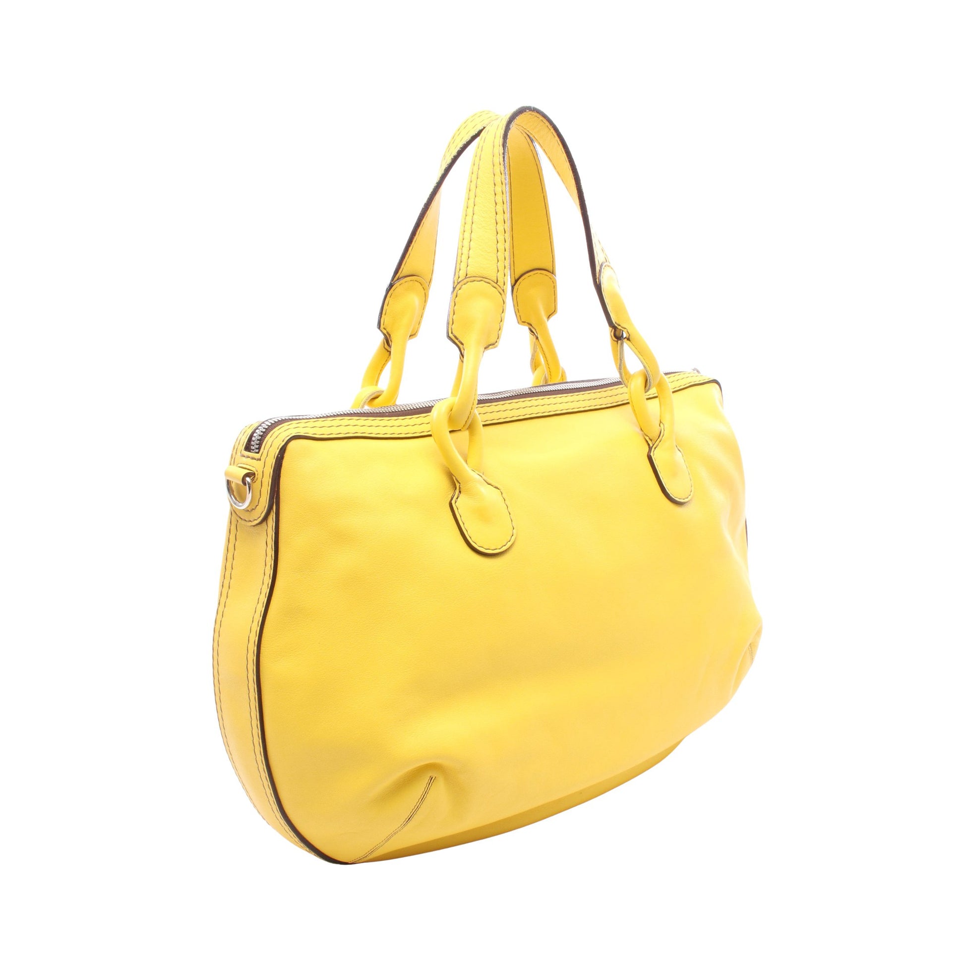 FIESTA フィエスタ 2WAY ハンドバッグ レザー イエロー ロエベ バッグ LOEWE