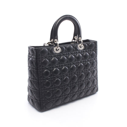 レディディオール ラージ カナージュ 2WAY ハンドバッグ レザー ブラック クリスチャンディオール バッグ Christian Dior