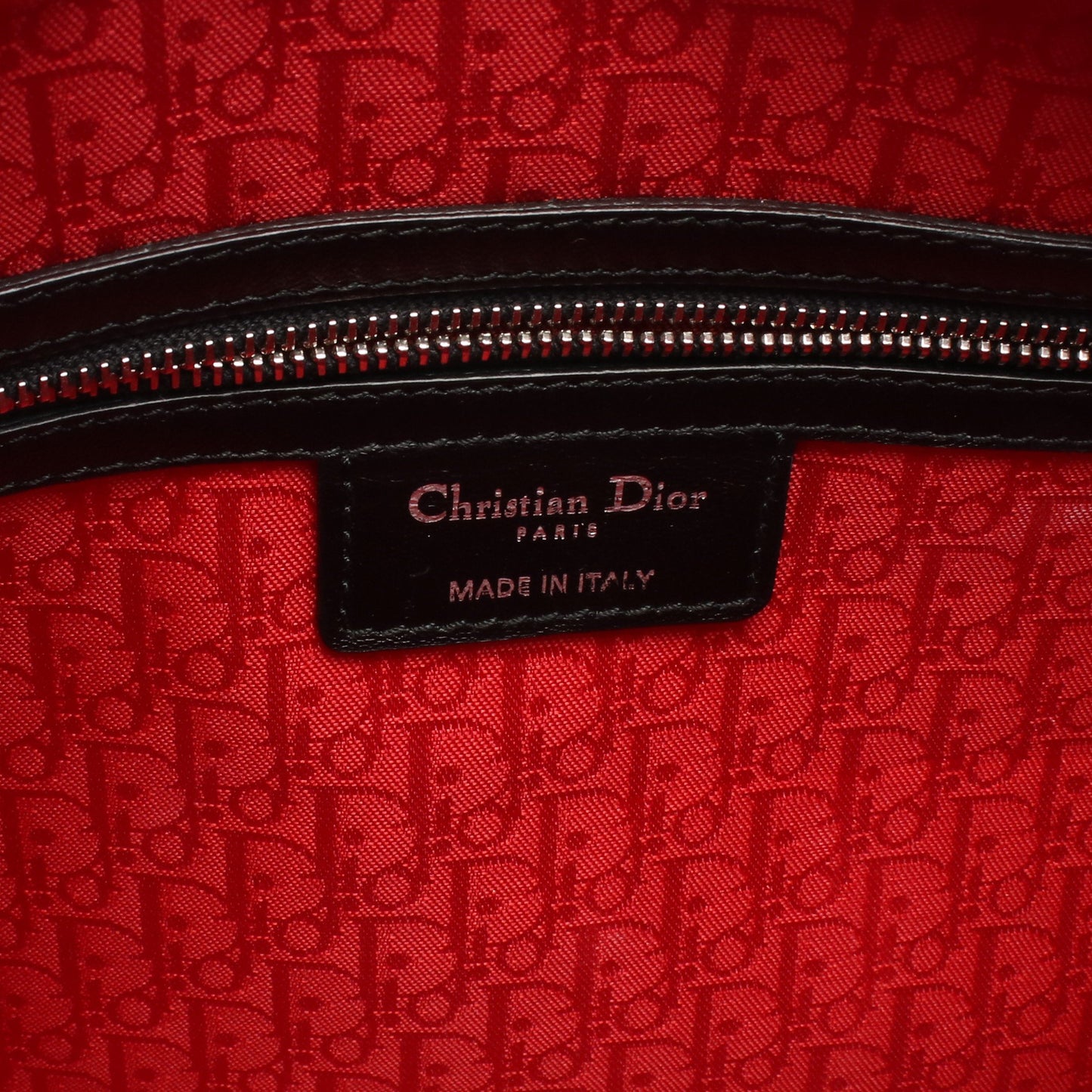 レディディオール ラージ カナージュ 2WAY ハンドバッグ レザー ブラック クリスチャンディオール バッグ Christian Dior