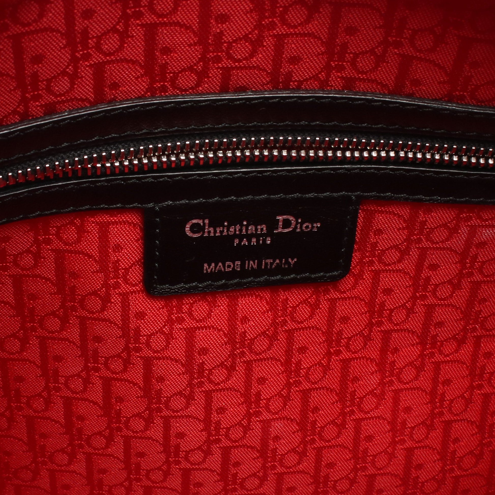 レディディオール ラージ カナージュ 2WAY ハンドバッグ レザー ブラック クリスチャンディオール バッグ Christian Dior