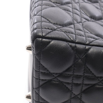 レディディオール ラージ カナージュ 2WAY ハンドバッグ レザー ブラック クリスチャンディオール バッグ Christian Dior