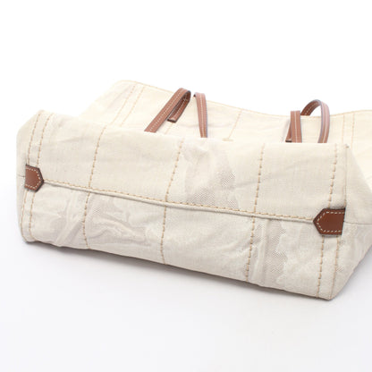 MISTOLINO+VITEL ショルダーバッグ トートバッグ キャンバス レザー アイボリー ブラウン プラダ バッグ PRADA
