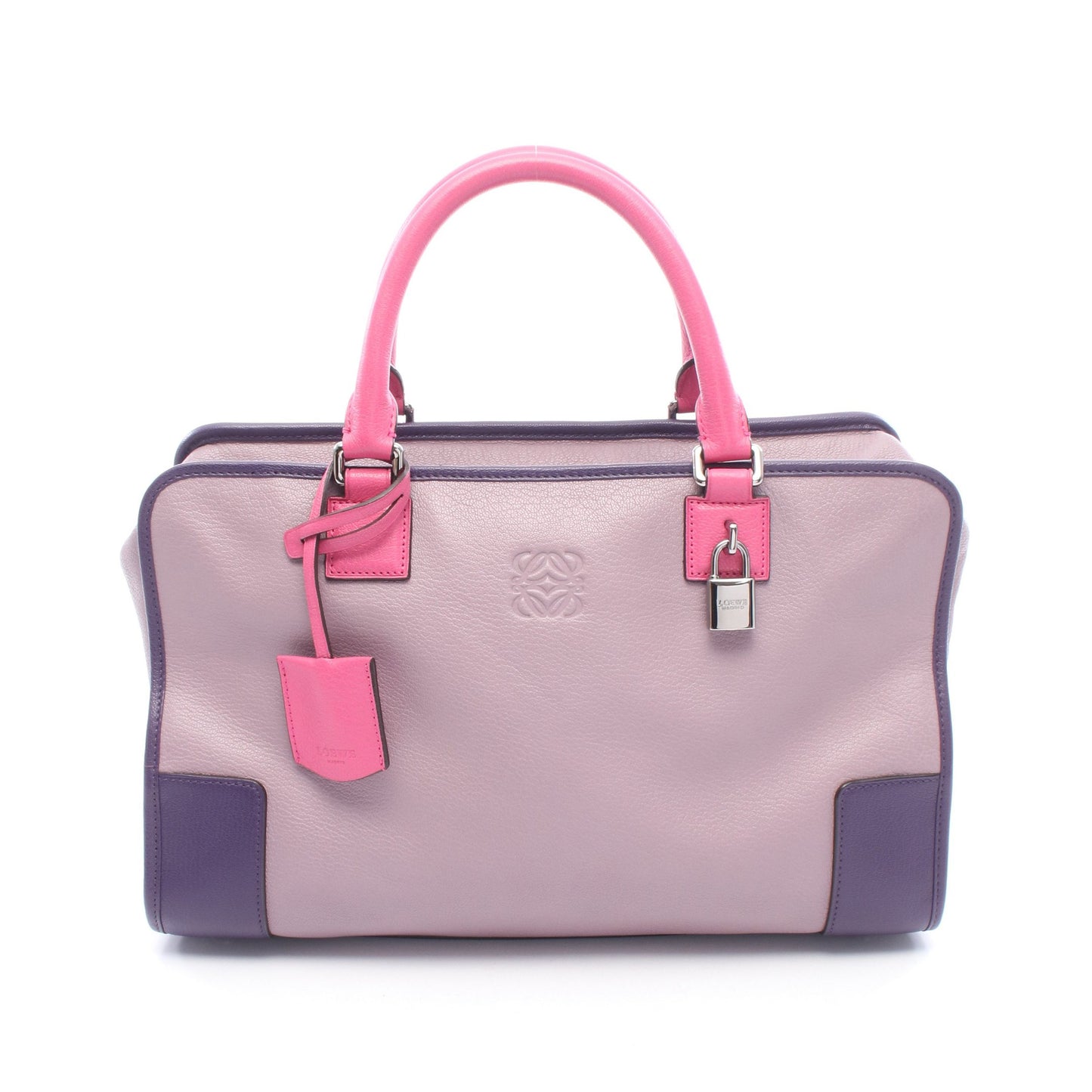アマソナ36 ハンドバッグ レザー ライトパープル パープル ピンク ロエベ バッグ LOEWE
