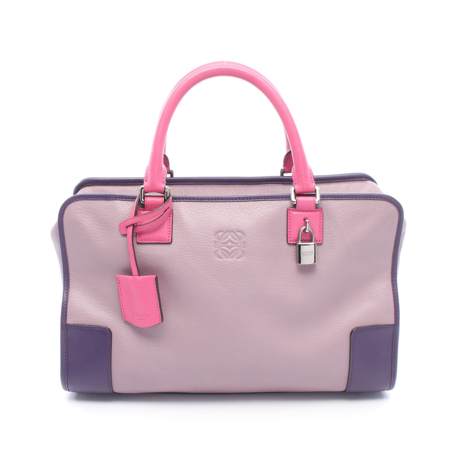 アマソナ36 ハンドバッグ レザー ライトパープル パープル ピンク ロエベ バッグ LOEWE