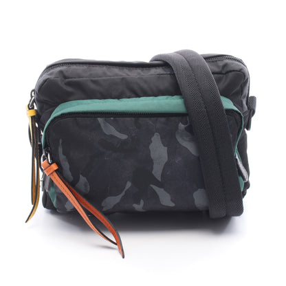 カモフラージュ ショルダーバッグ カモフラージュ柄 ナイロン レザー ブラック グリーン マルチカラー プラダ バッグ PRADA