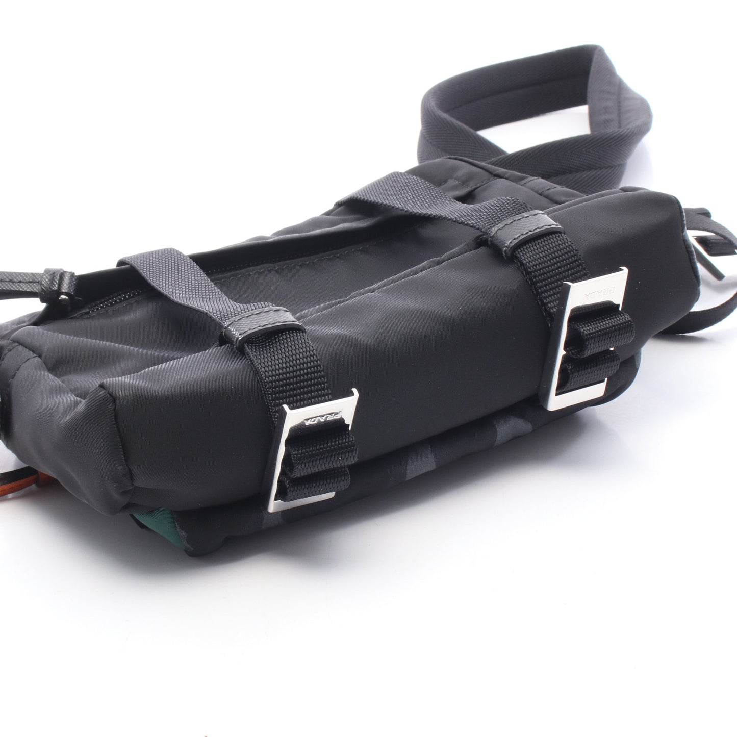 カモフラージュ ショルダーバッグ カモフラージュ柄 ナイロン レザー ブラック グリーン マルチカラー プラダ バッグ PRADA
