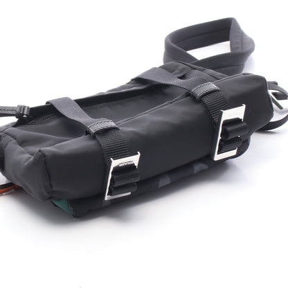 カモフラージュ ショルダーバッグ カモフラージュ柄 ナイロン レザー ブラック グリーン マルチカラー プラダ バッグ PRADA