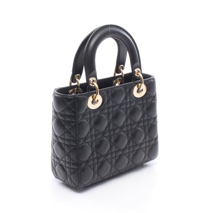 My ABCDior レディディオール スモール カナージュ 2WAY ハンドバッグ レザー ブラック クリスチャンディオール バッグ Christian Dior