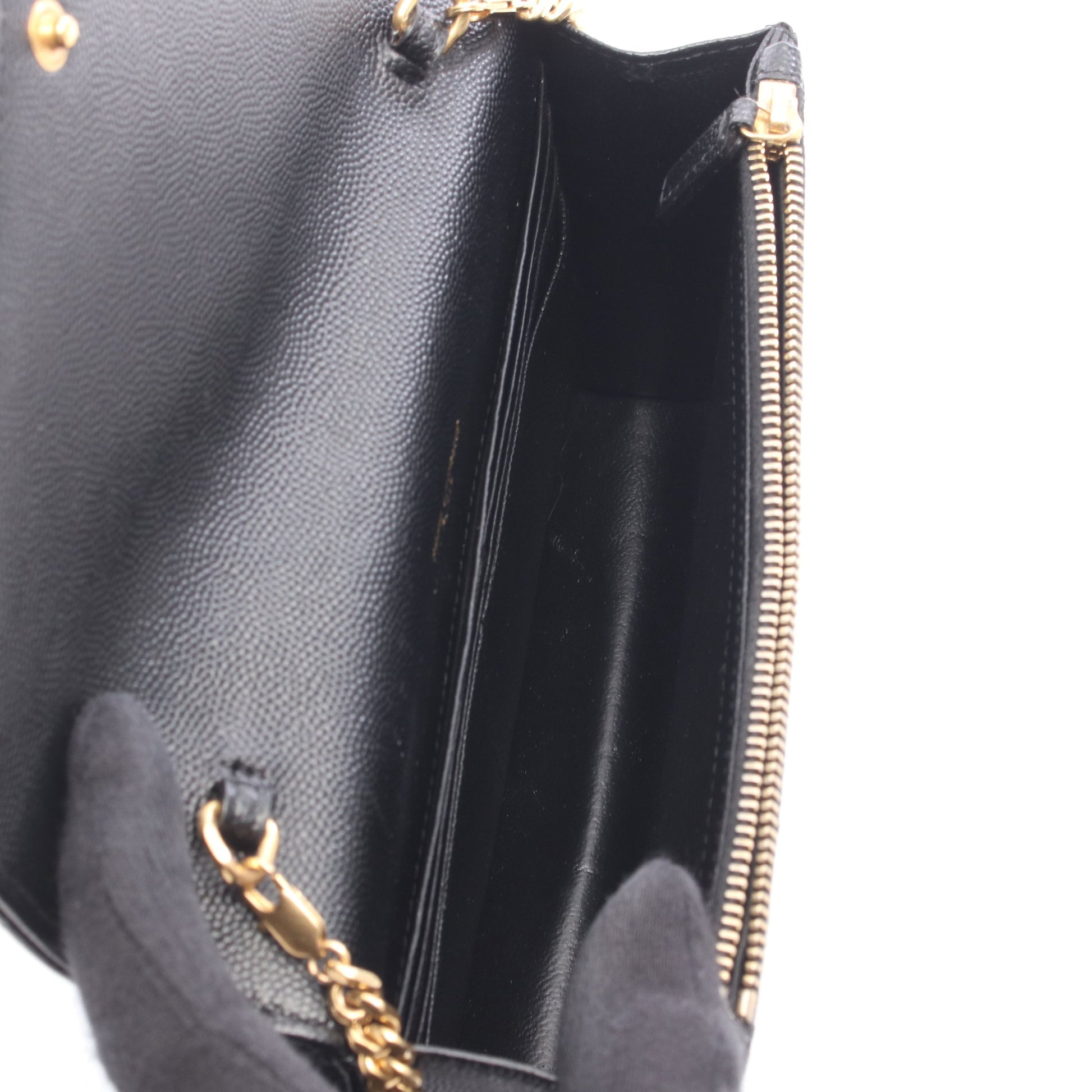 カサンドラ エンベロープ チェーンウォレット レザー ブラック サンローランパリ バッグ SAINT LAURENT PARIS
