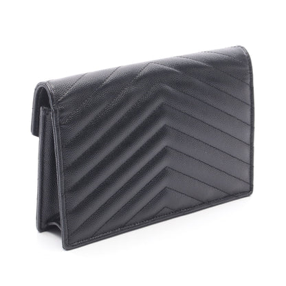 カサンドラ エンベロープ チェーンウォレット レザー ブラック サンローランパリ バッグ SAINT LAURENT PARIS