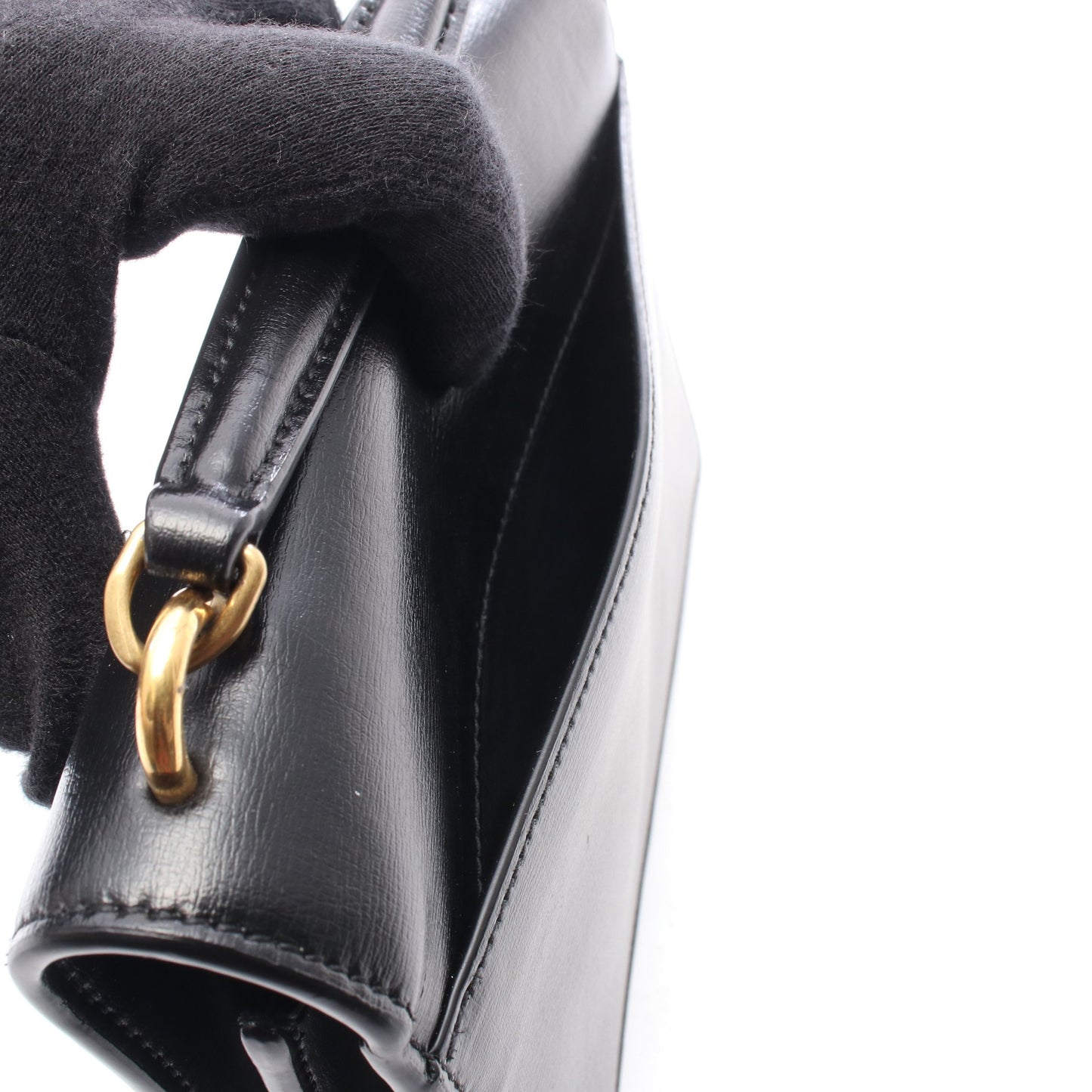 SUNSET サンセット 2WAY チェーンショルダーバッグ レザー ブラック サンローランパリ バッグ SAINT LAURENT PARIS
