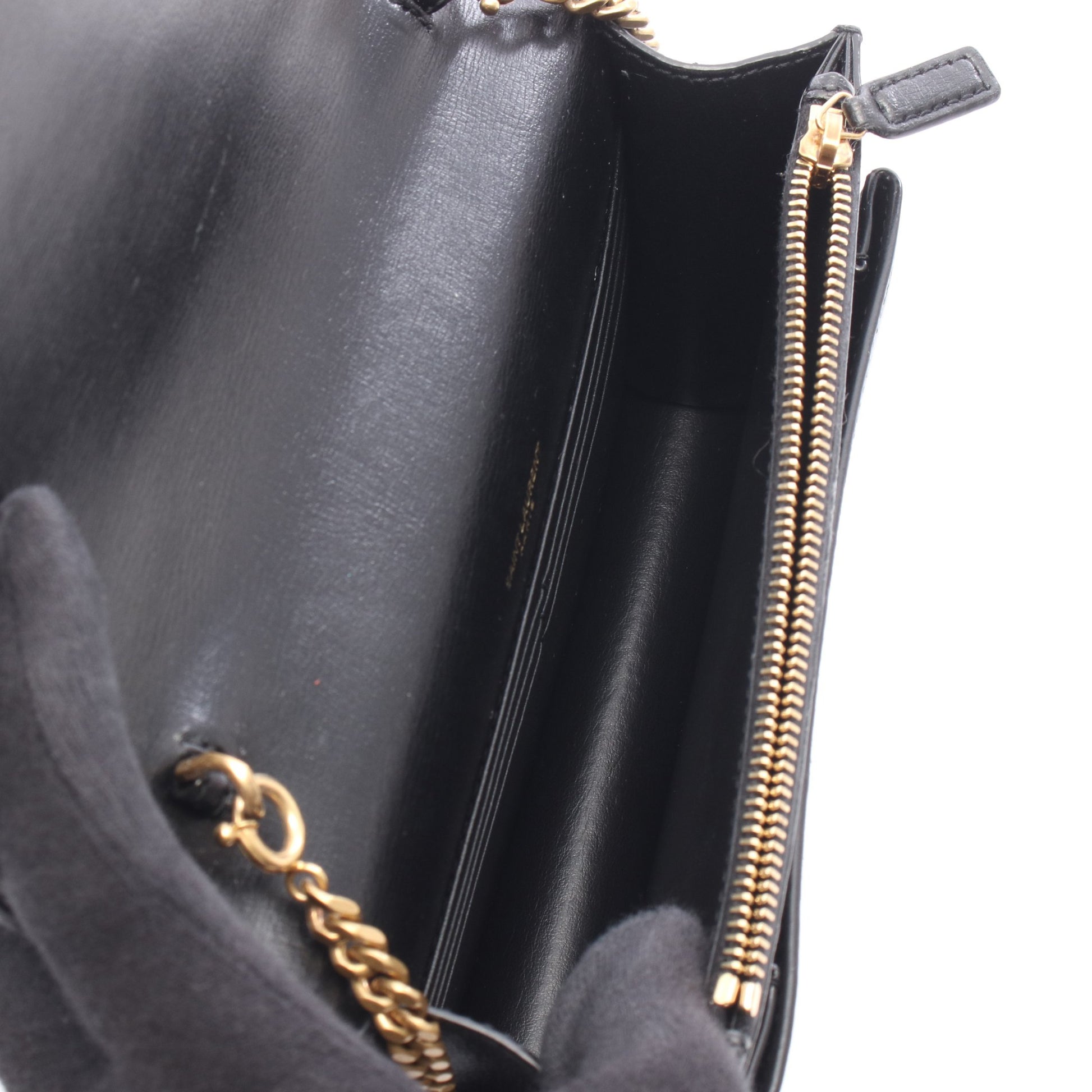 SUNSET サンセット 2WAY チェーンショルダーバッグ レザー ブラック サンローランパリ バッグ SAINT LAURENT PARIS