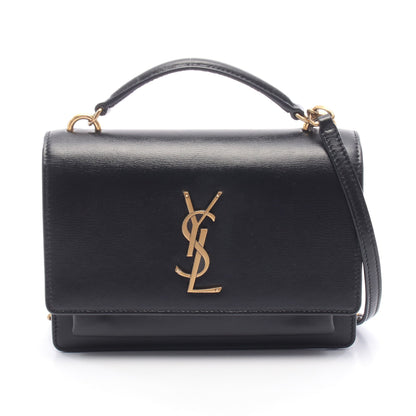 SUNSET サンセット 2WAY チェーンショルダーバッグ レザー ブラック サンローランパリ バッグ SAINT LAURENT PARIS
