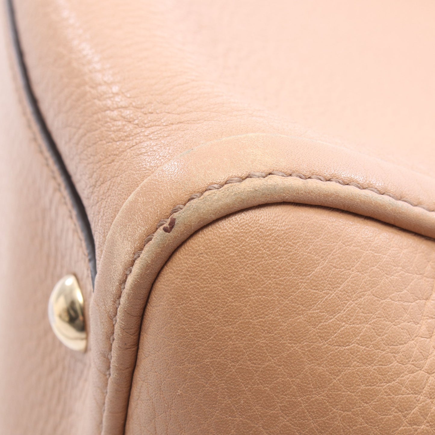 ソーホー インターロッキングG 2WAY ハンドバッグ レザー ピンクベージュ グッチ バッグ GUCCI