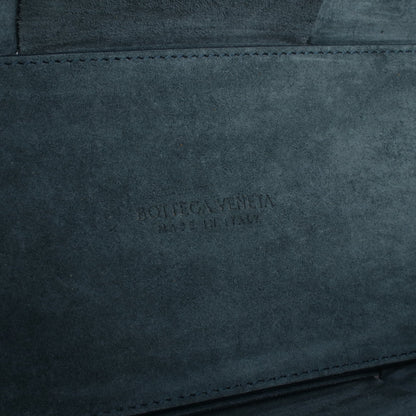 アルコ マキシイントレチャート ハンドバッグ トートバッグ レザー ブルーグリーン ボッテガヴェネタ バッグ BOTTEGA VENETA