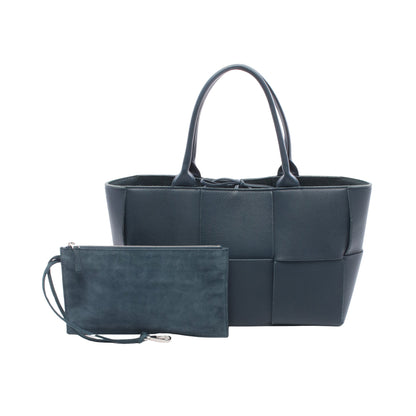 アルコ マキシイントレチャート ハンドバッグ トートバッグ レザー ブルーグリーン ボッテガヴェネタ バッグ BOTTEGA VENETA
