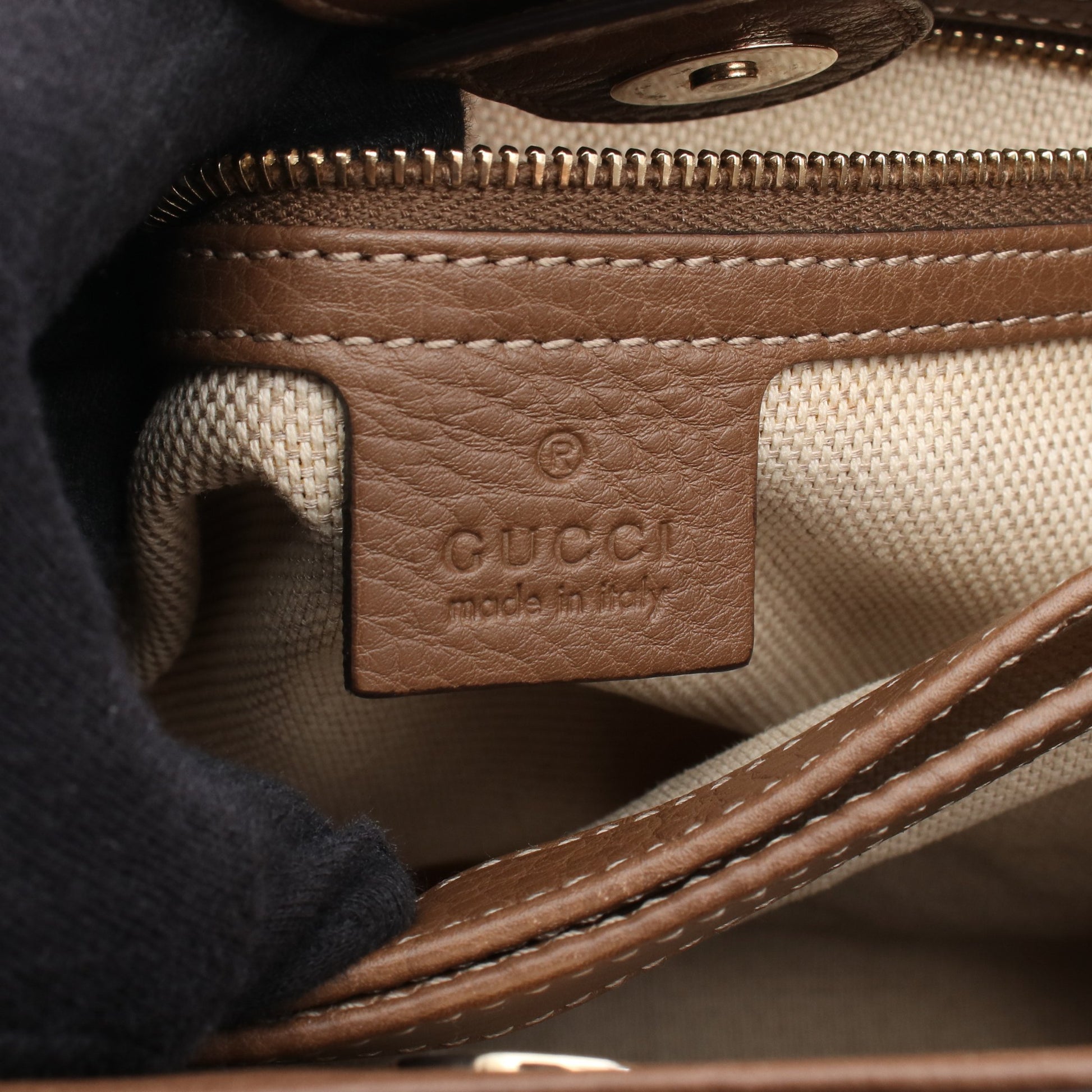 ダイアナ バンブー ハンドバッグ キャンバス レザー ブラウン アイボリー マルチカラー グッチ バッグ GUCCI