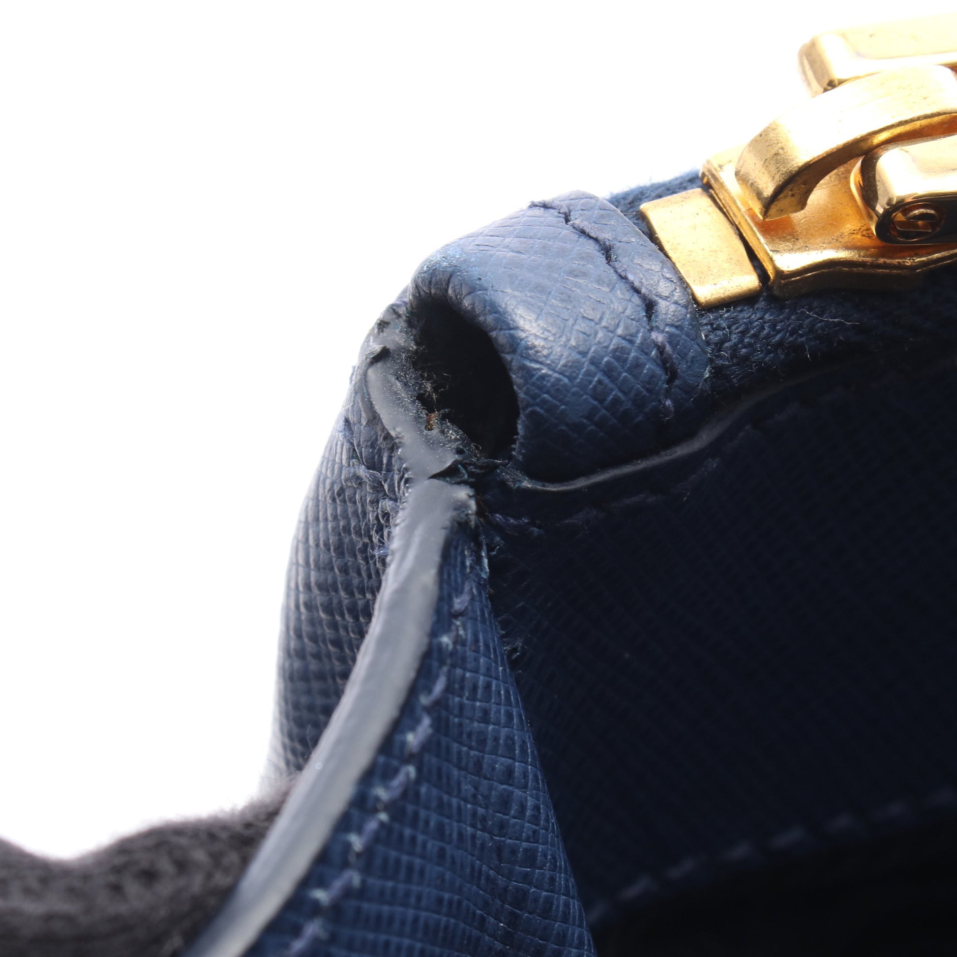SAFFIANO LUX ガレリア 2WAY ハンドバッグ サフィアーノレザー ブルー プラダ バッグ PRADA