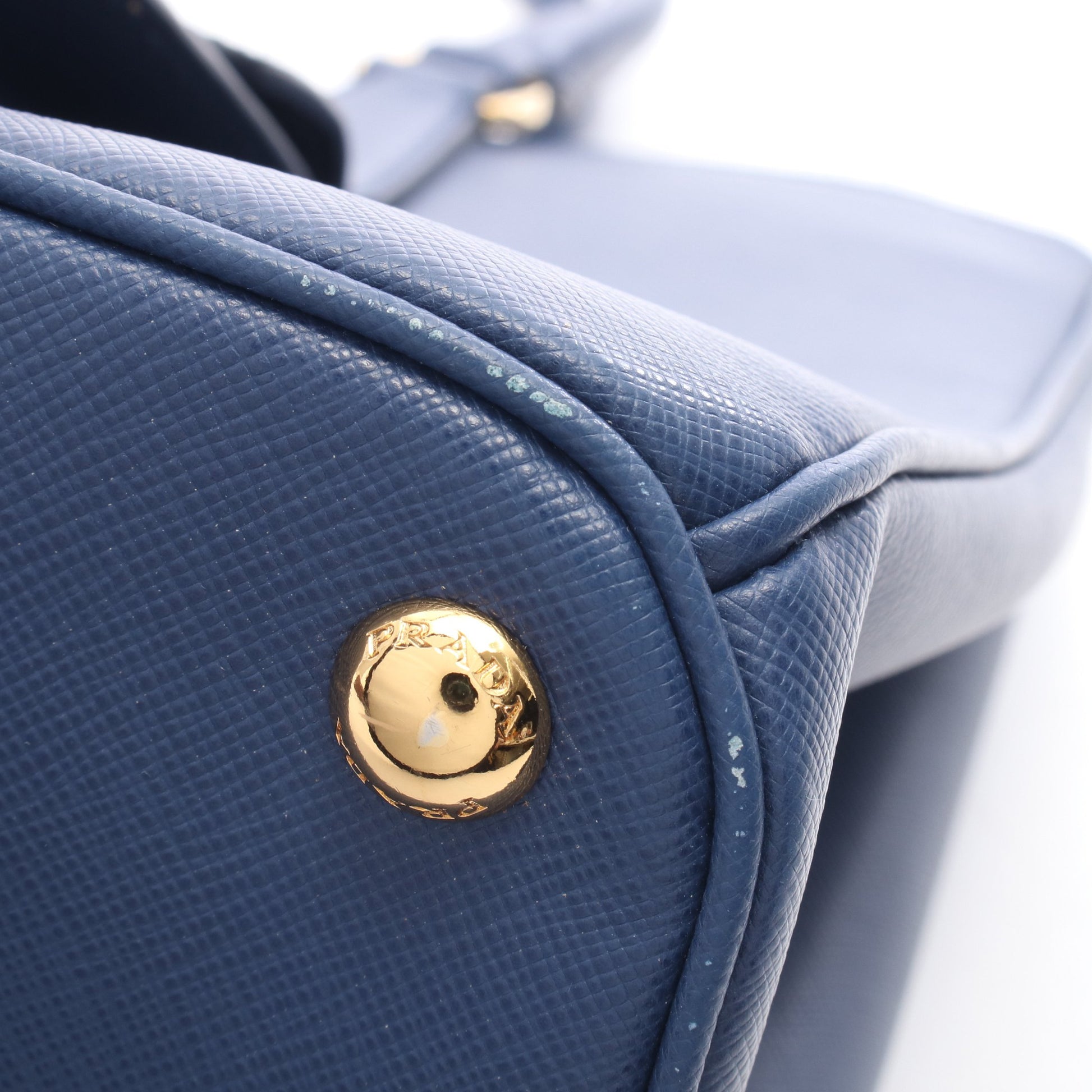 SAFFIANO LUX ガレリア 2WAY ハンドバッグ サフィアーノレザー ブルー プラダ バッグ PRADA