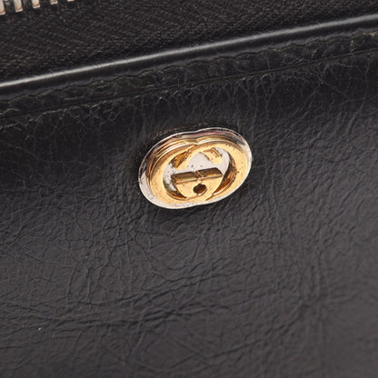 ラウンドファスナー長財布 レザー ブラック グッチ 財布・小物 GUCCI