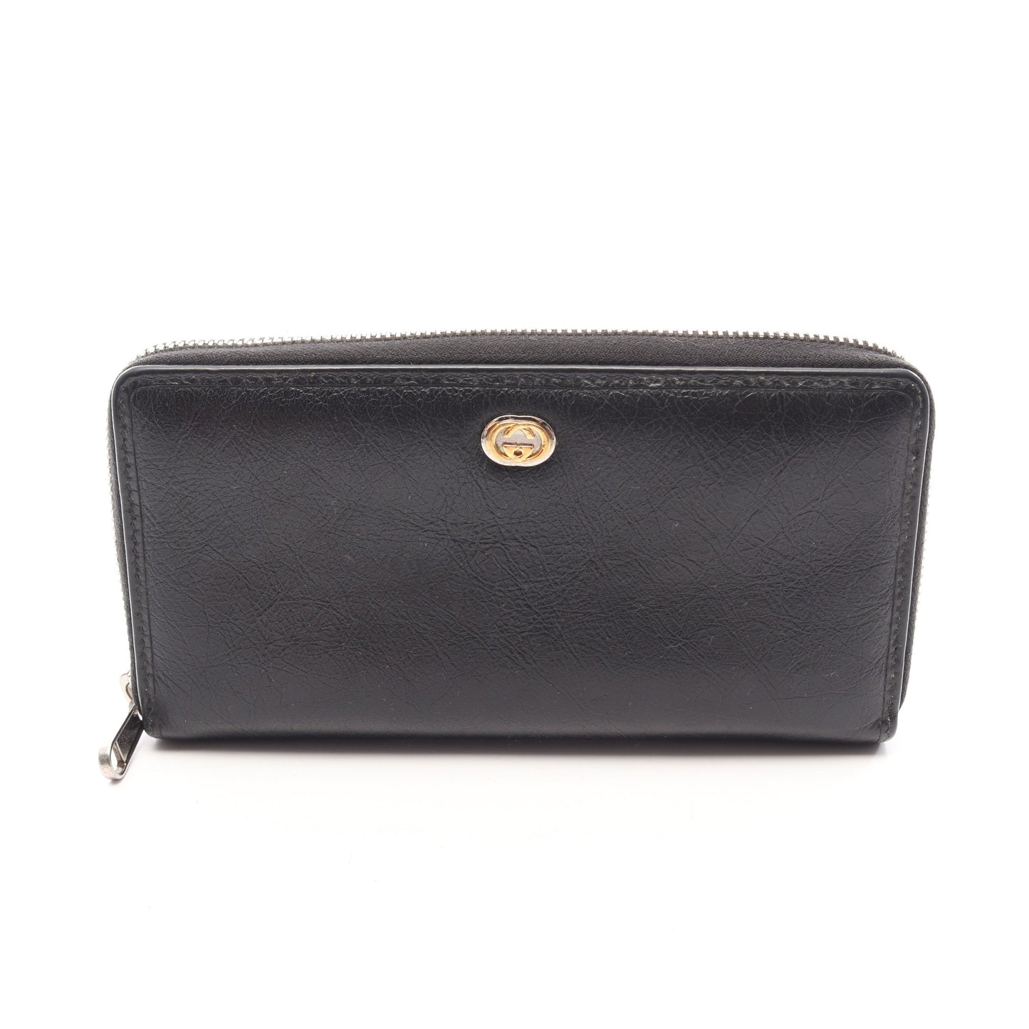ラウンドファスナー長財布 レザー ブラック グッチ 財布・小物 GUCCI