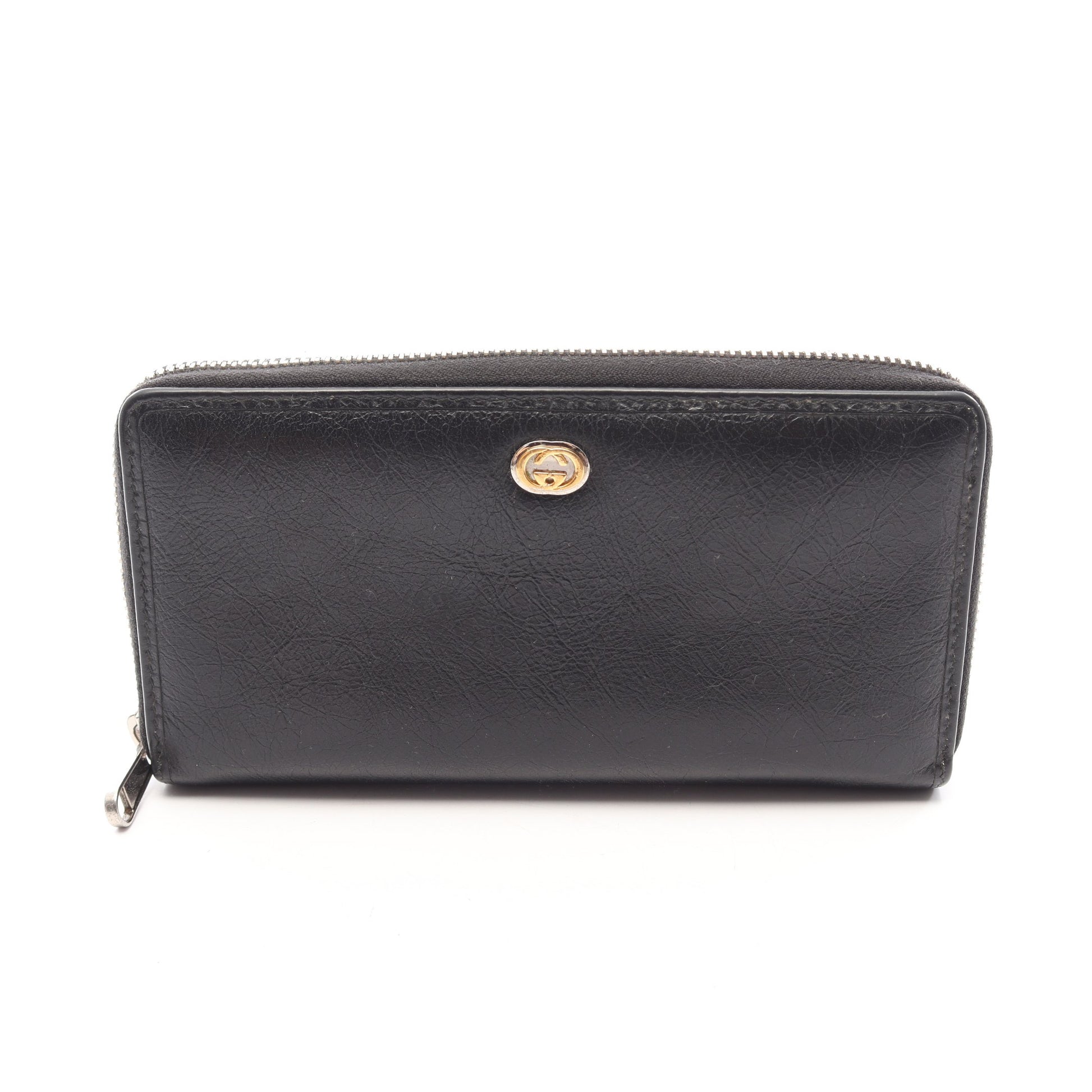 ラウンドファスナー長財布 レザー ブラック グッチ 財布・小物 GUCCI