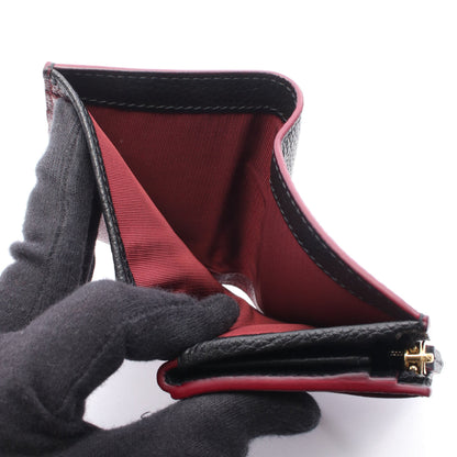 ダブルG 二つ折り財布 レザー ブラック ボルドー グッチ