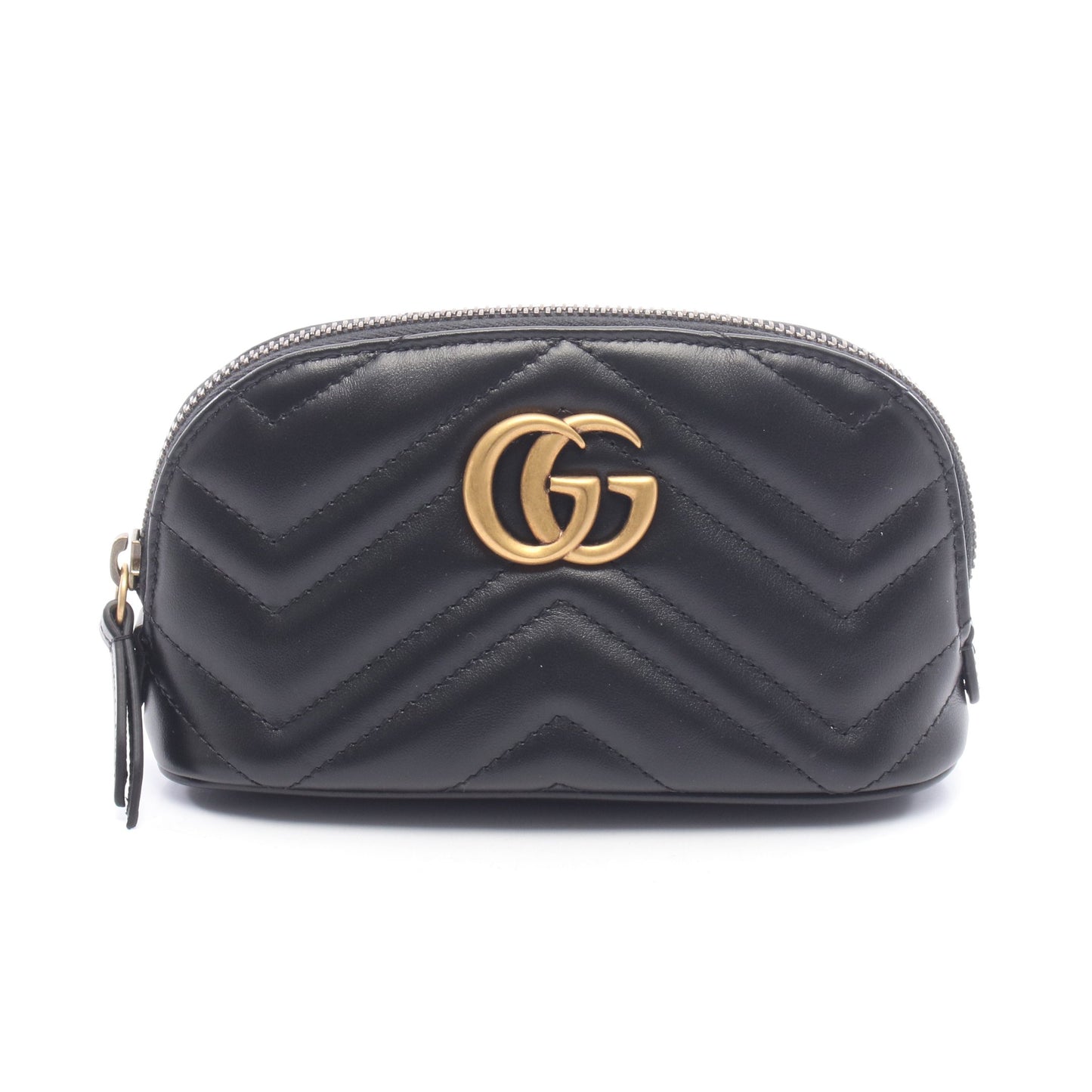 GGマーモント キルティング コスメポーチ レザー ブラック グッチ 財布・小物 GUCCI