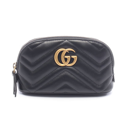 GGマーモント キルティング コスメポーチ レザー ブラック グッチ 財布・小物 GUCCI
